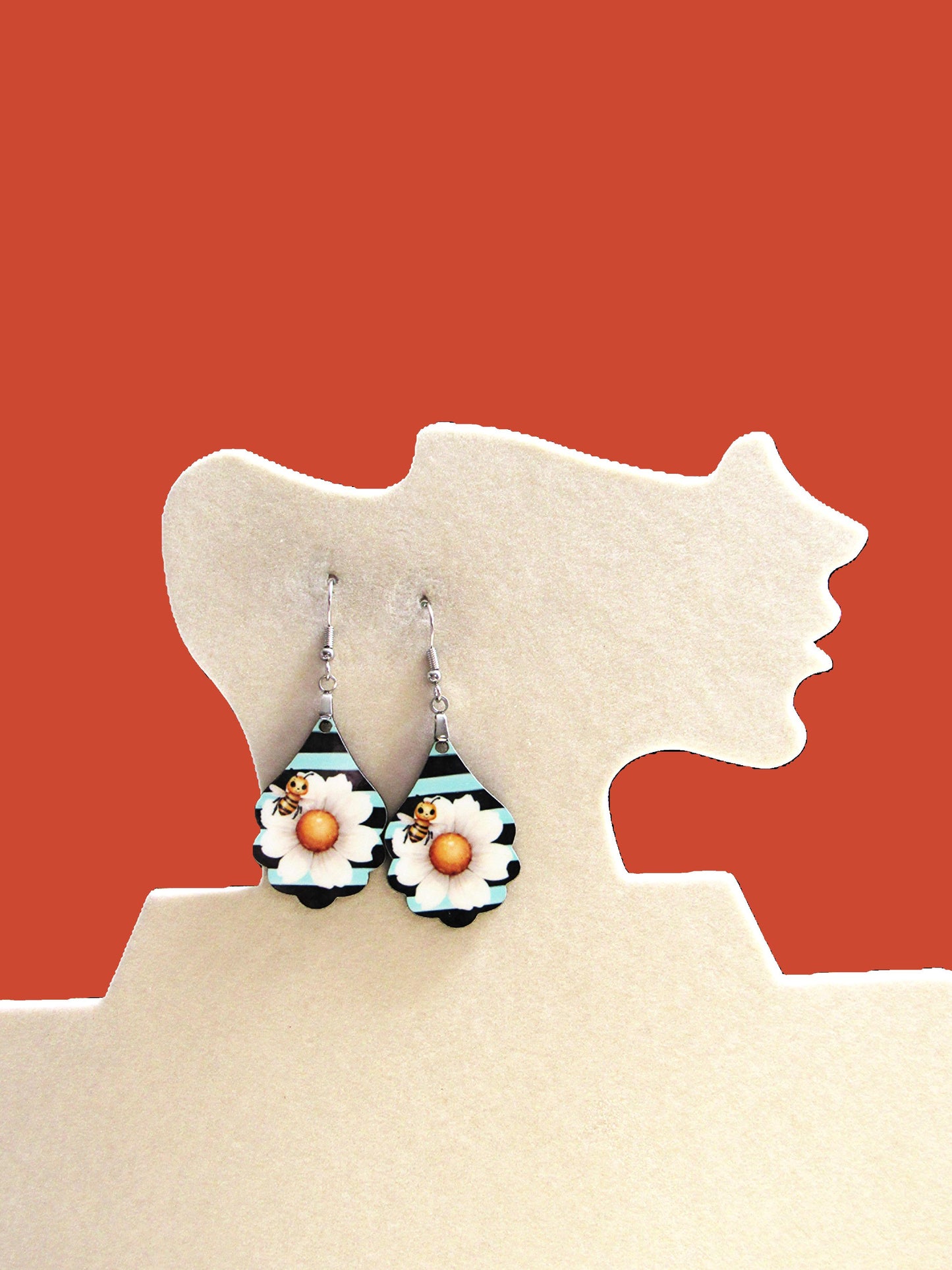 Fancy Teardrop Shaped Sublimated Earrings