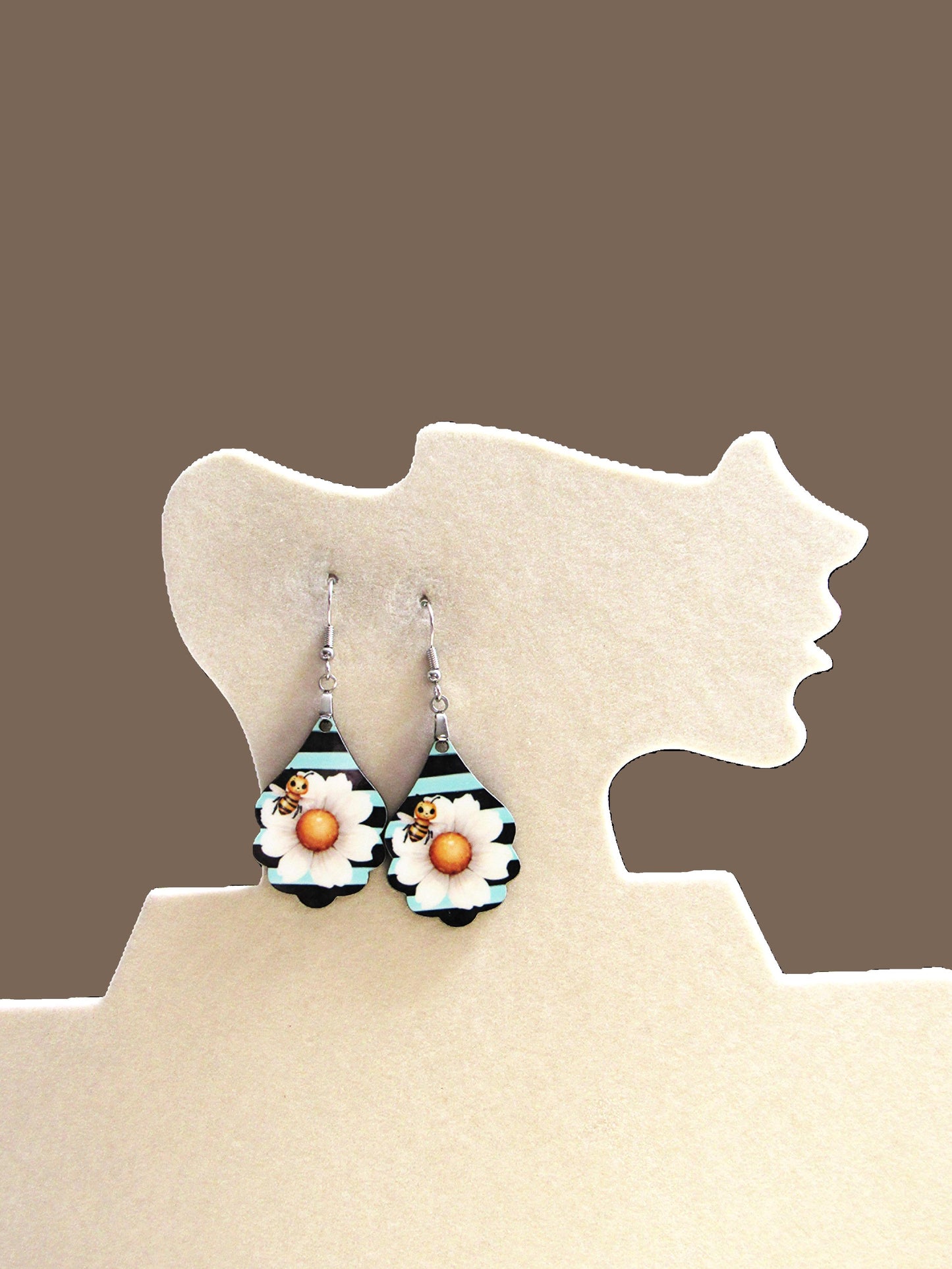 Fancy Teardrop Shaped Sublimated Earrings