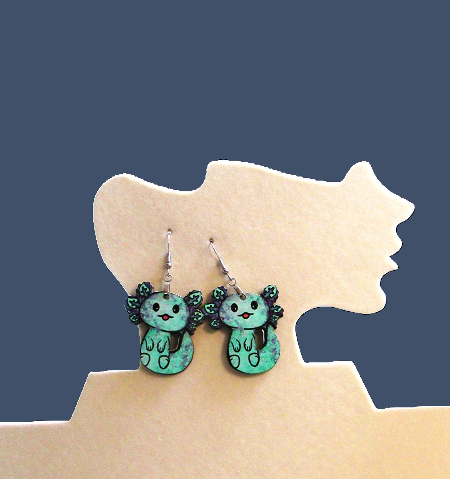 Axoloti Shaped Sublimated Earrings