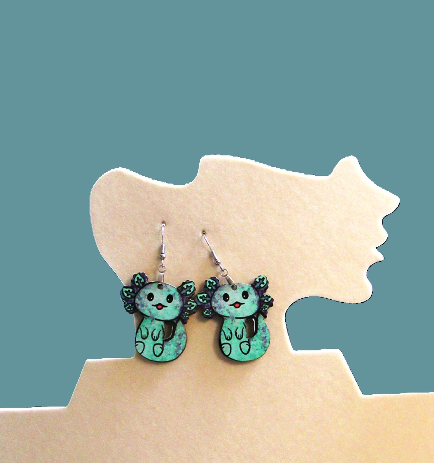 Axoloti Shaped Sublimated Earrings