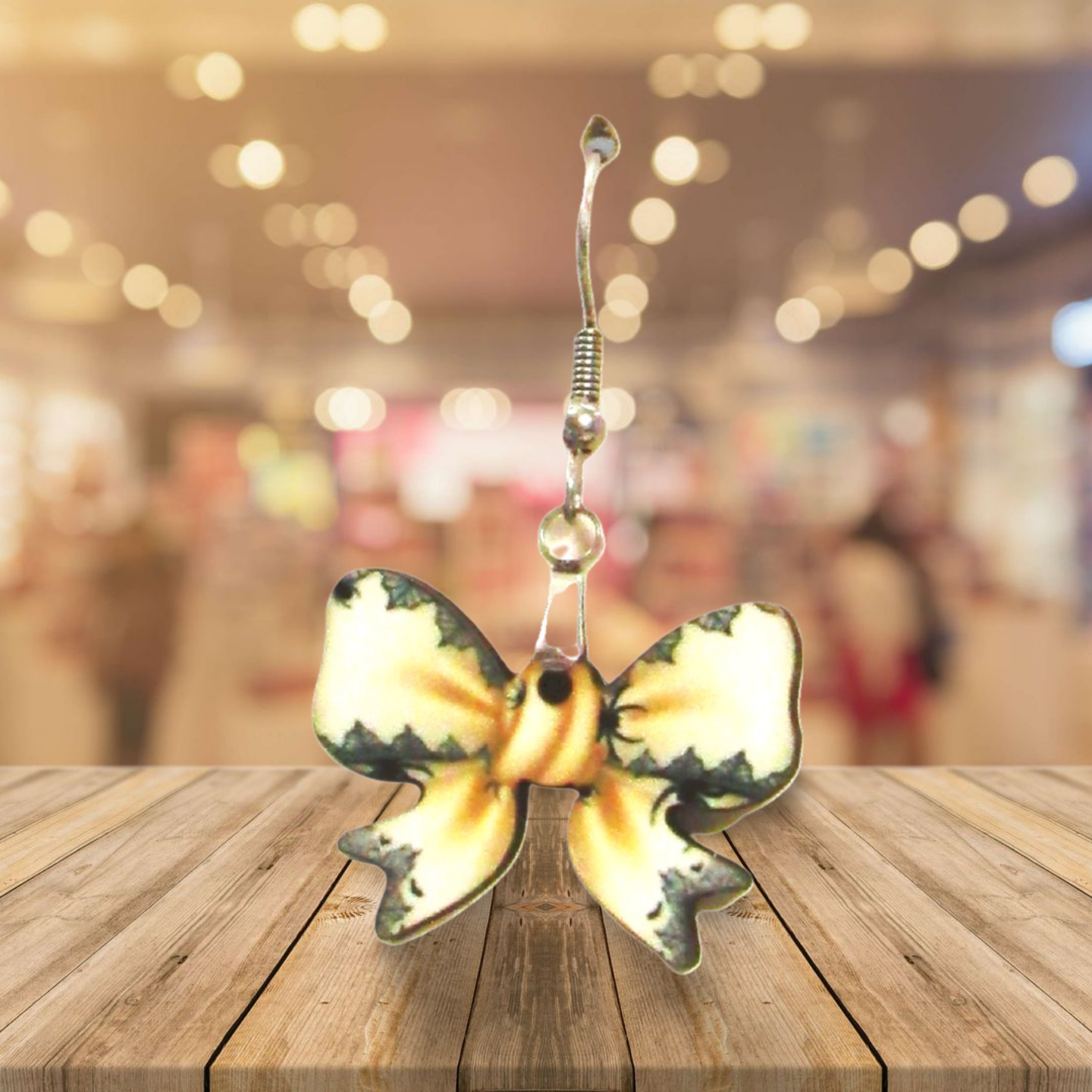 Bow Shaped Sublimated Earrings 1 inch