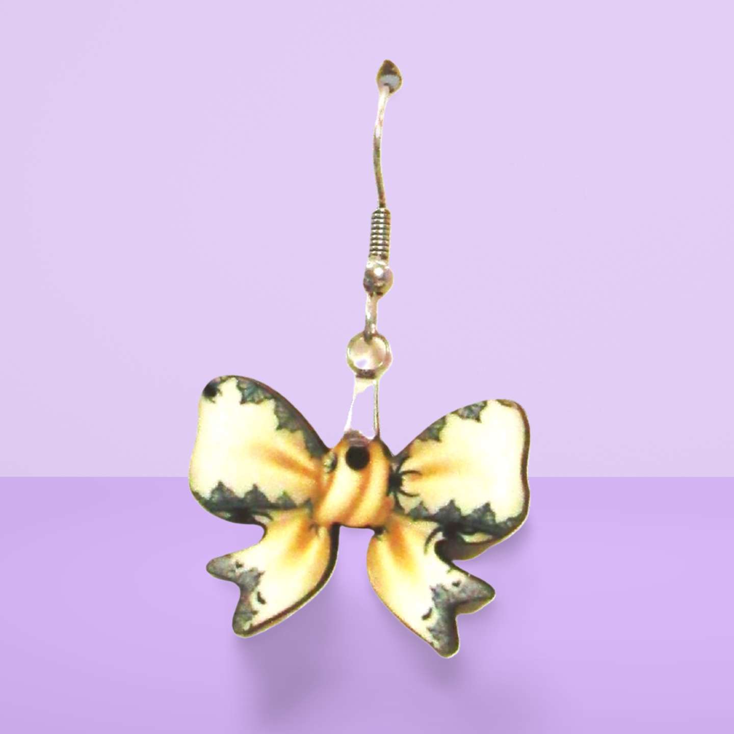 Bow Shaped Sublimated Earrings 1 inch