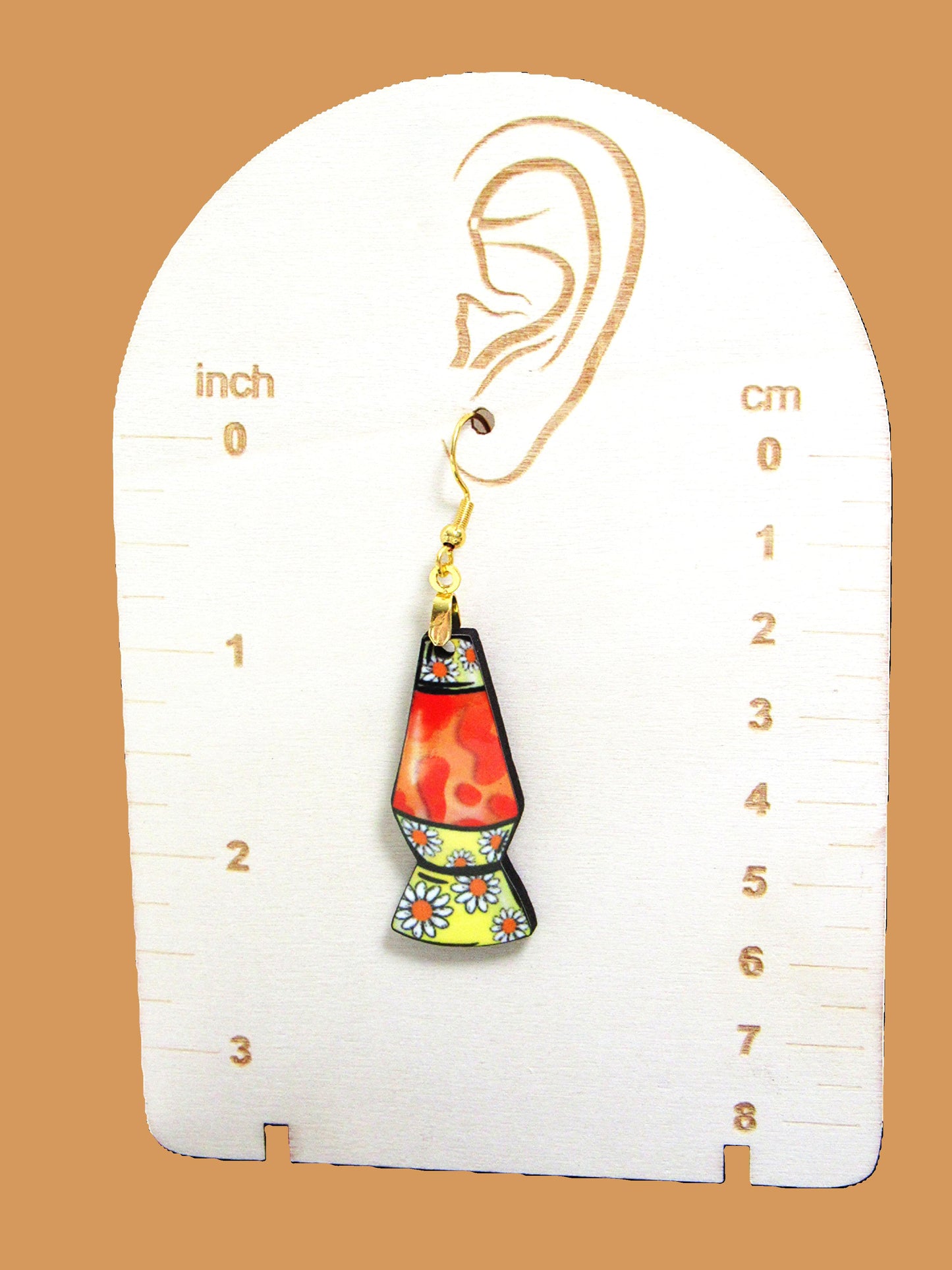 Lava Lamp Shaped Sublimated Earring 1.5 inch