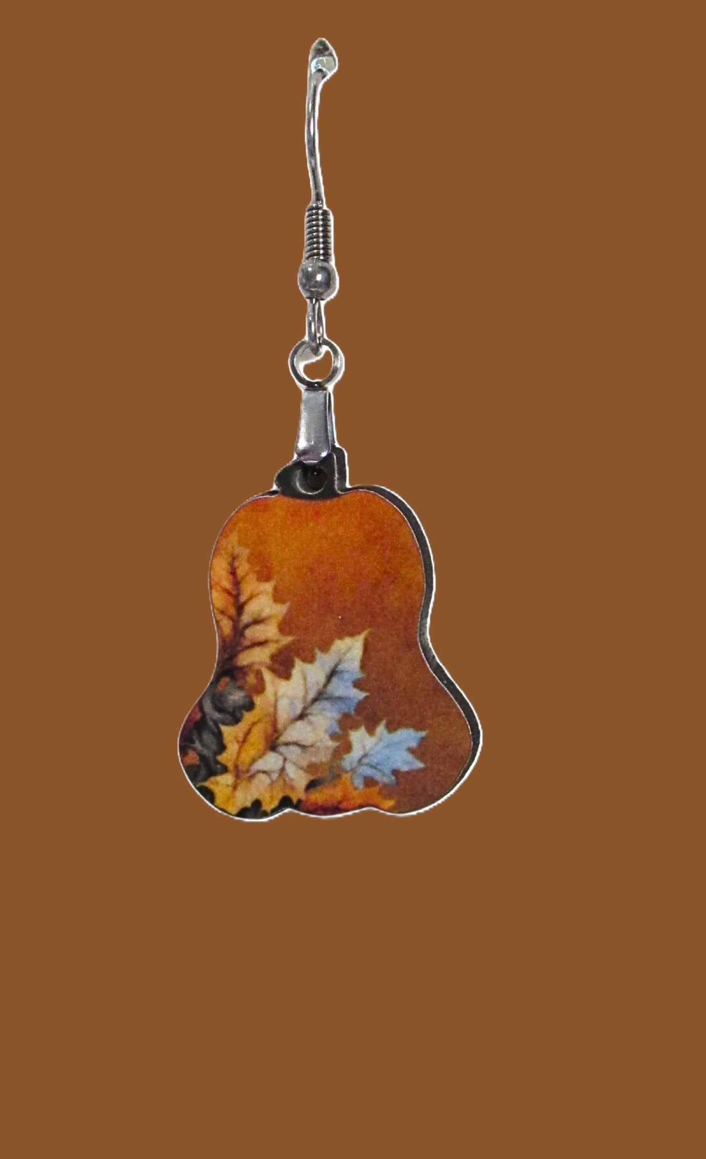 Lumpy Pumpkin Shaped Sublimated Earrings