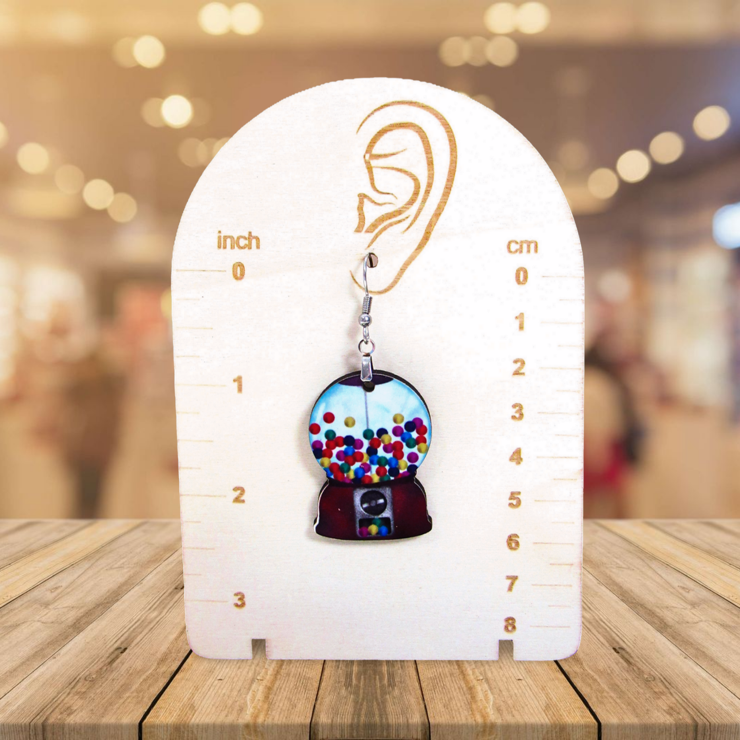 Snow Globe Shaped Sublimated Earrings