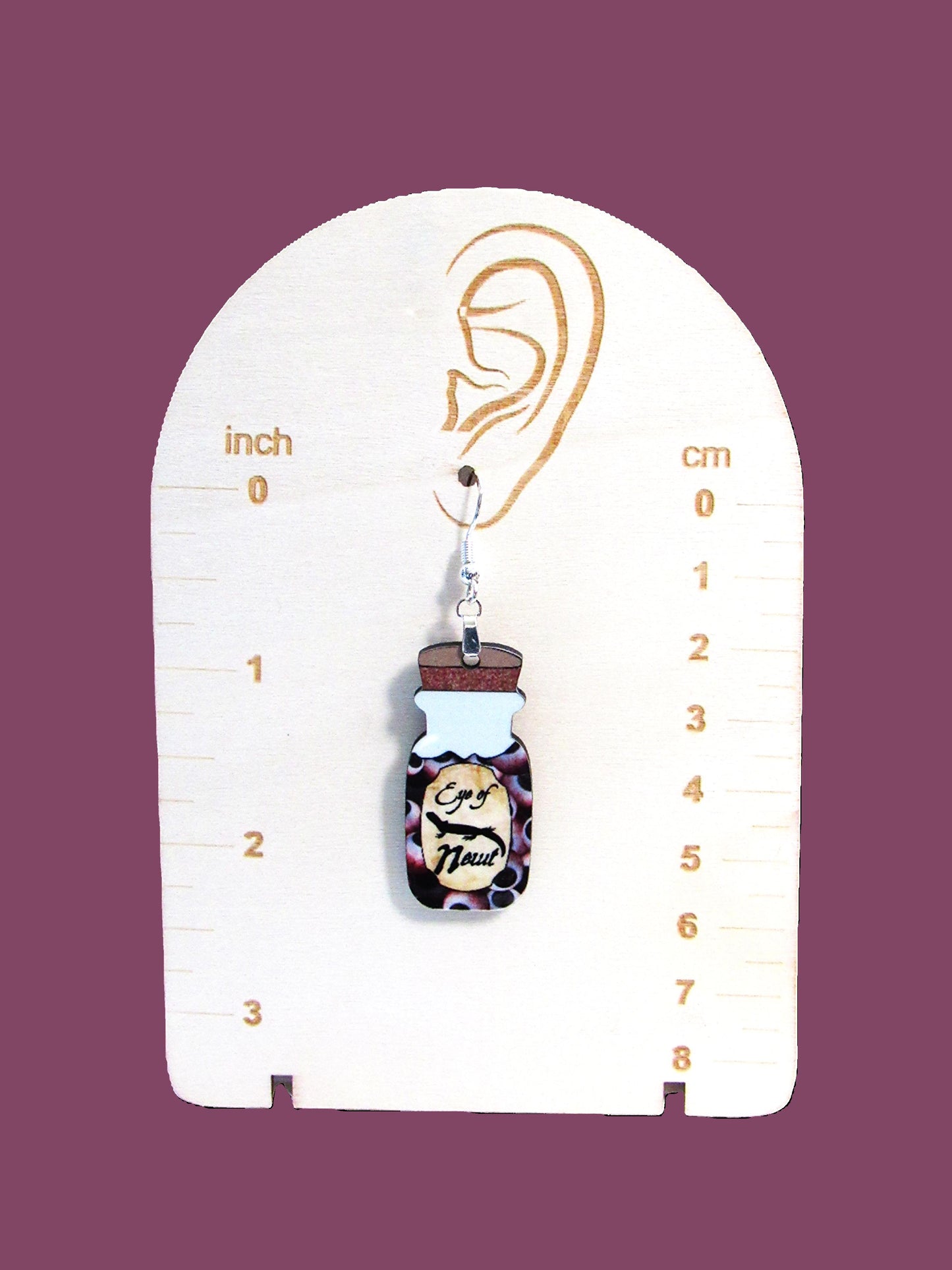Vial Shaped Sublimated Earrings