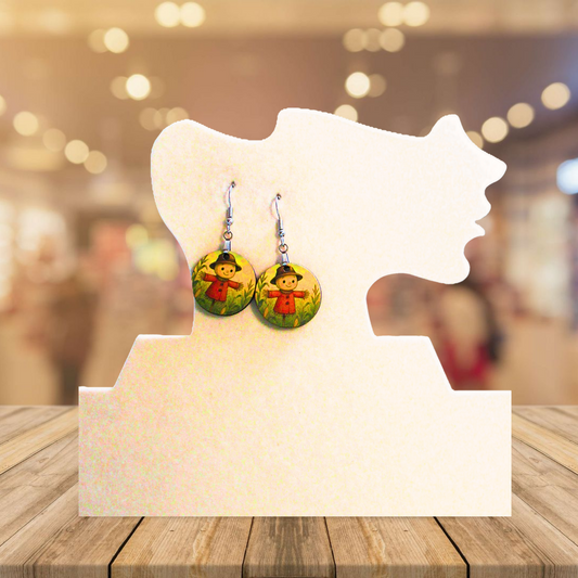 Round Shaped Sublimated 1 inch Earrings