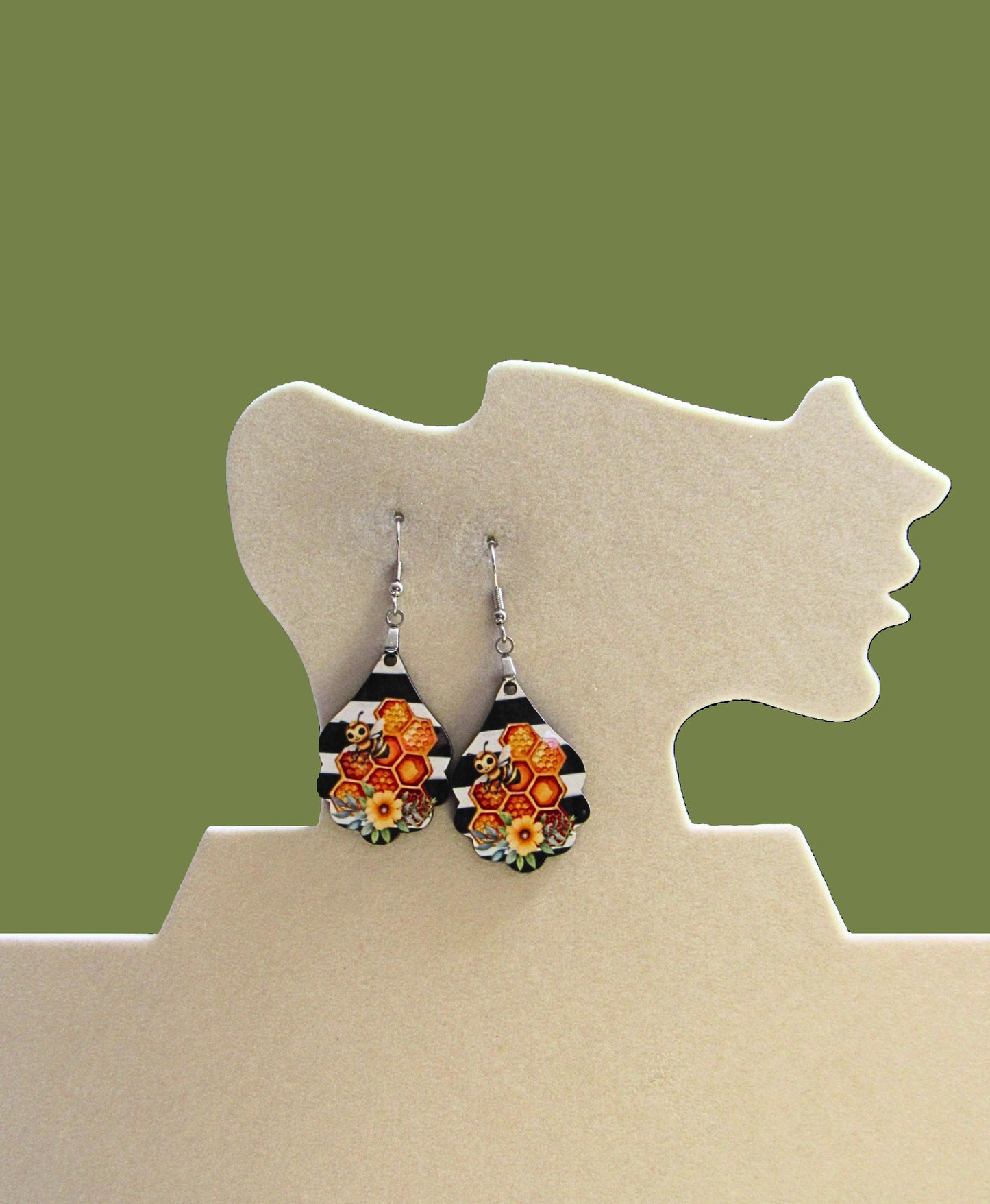 Fancy Teardrop Shaped Sublimated Earrings