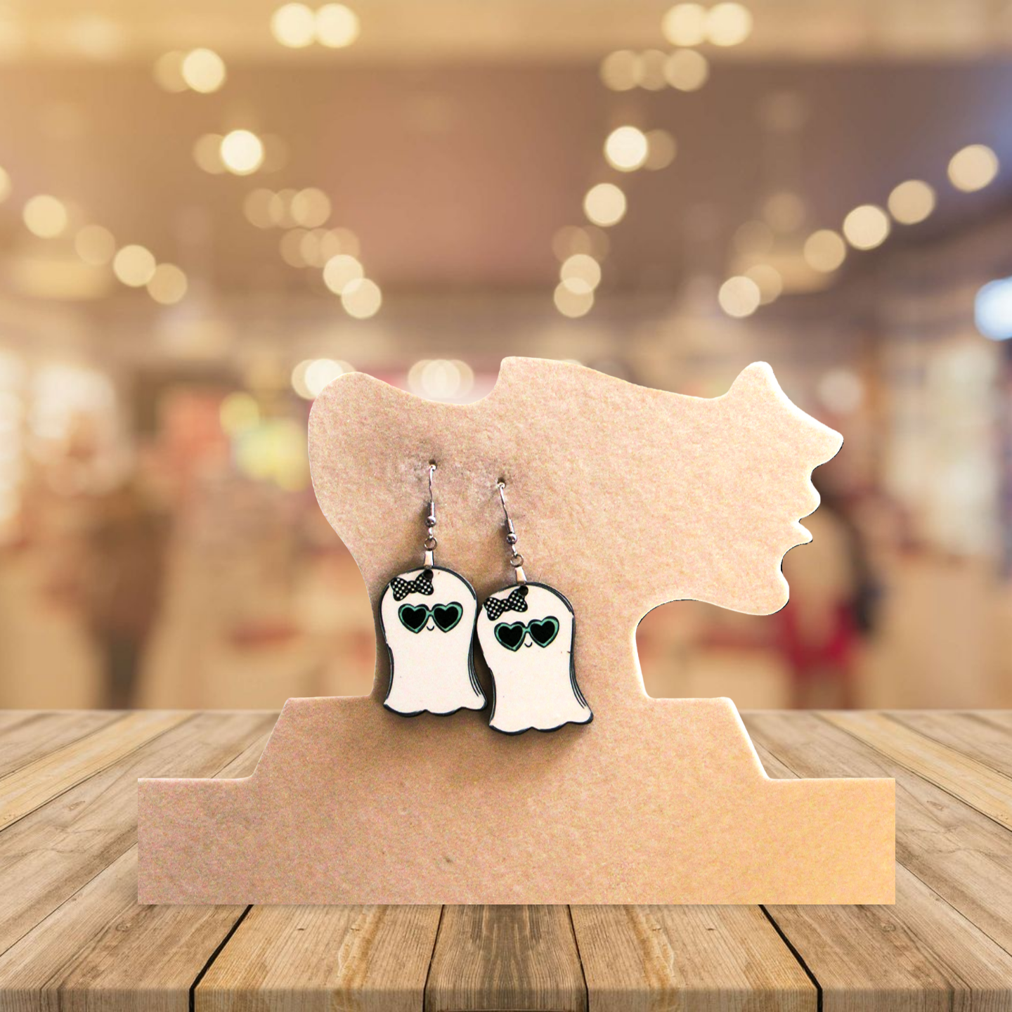 Ghost Shaped Sublimated Earring