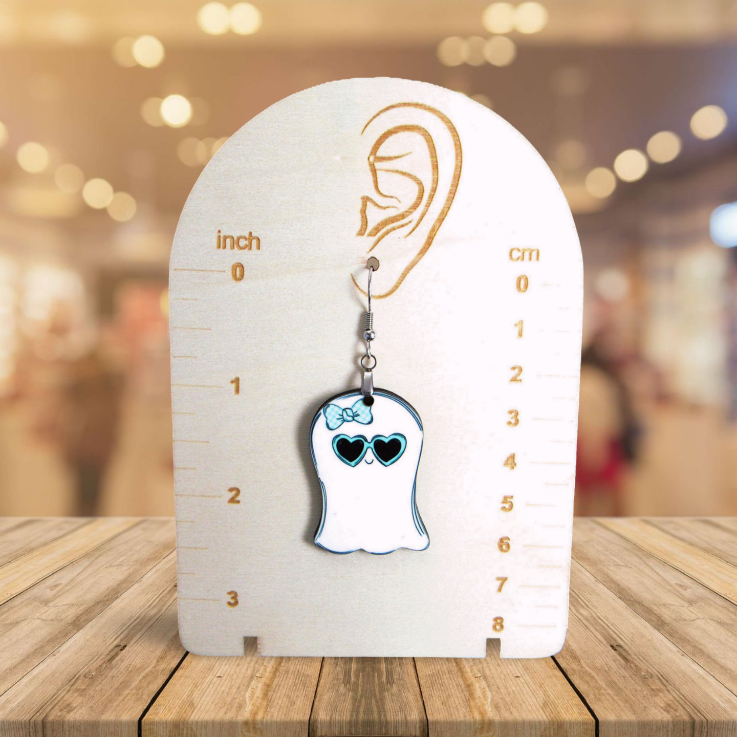 Ghost Shaped Sublimated Earring