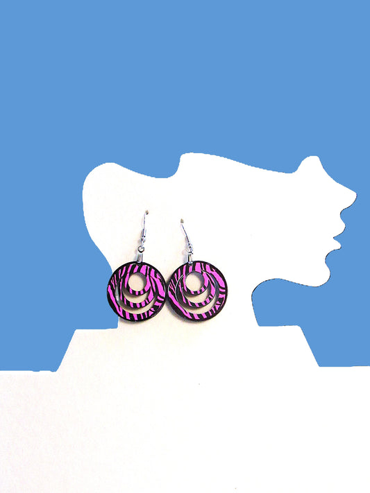 Open Circle Shaped Sublimated Earrings