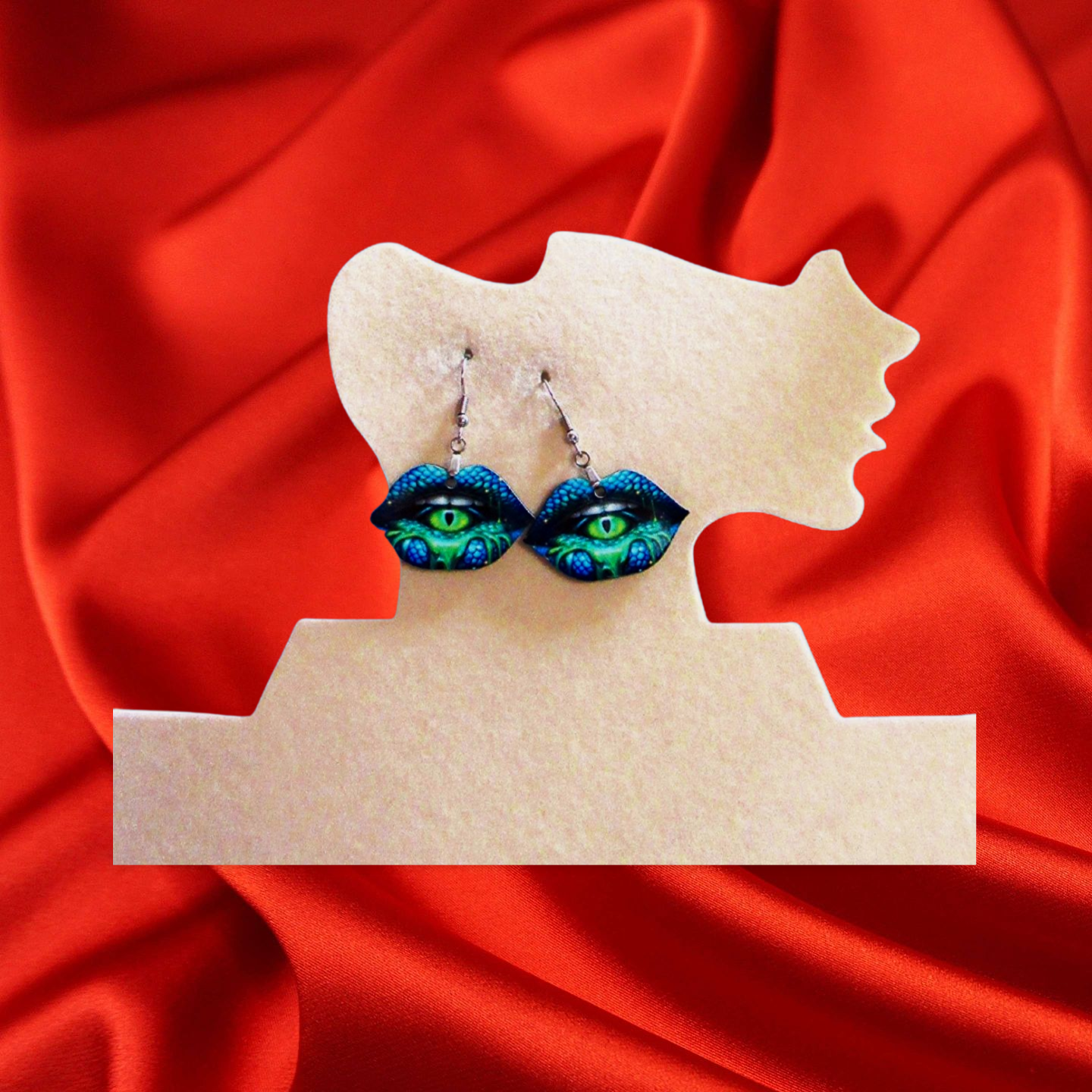 Lip Shaped Sublimated Earrings 1.5 inch