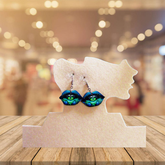 Lip Shaped Sublimated Earrings 1.5 inch