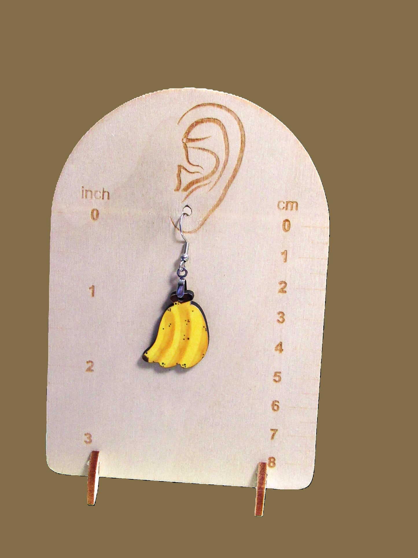 Banana Bunch Shaped Sublimated Earrings