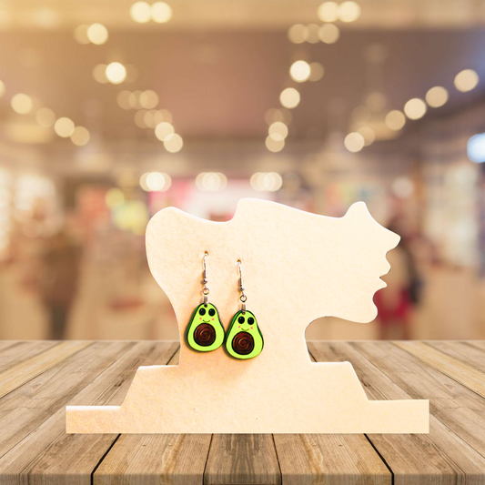 Avocado Shaped Sublimated Earrings