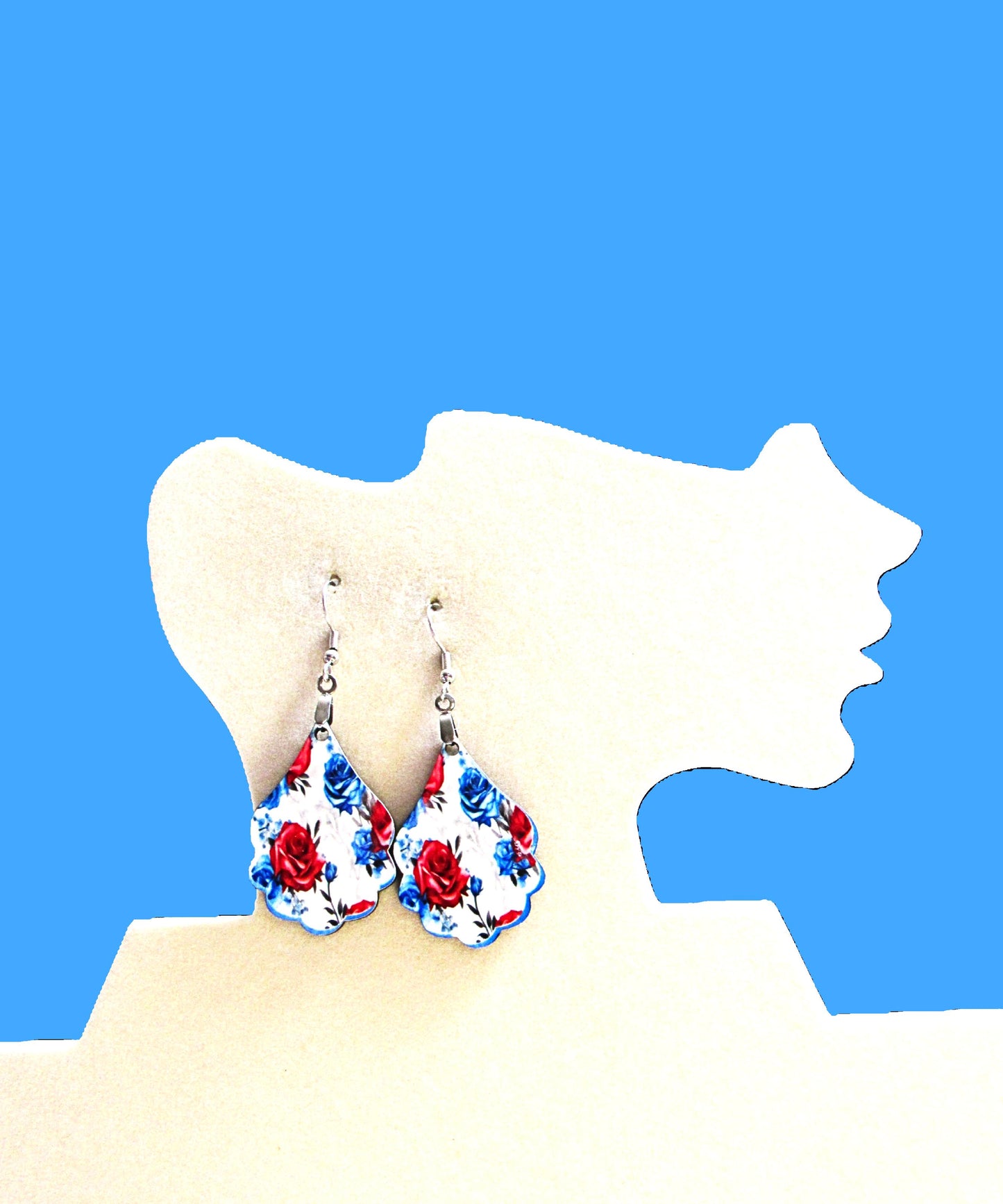 Fancy Teardrop Shaped Sublimated Earrings