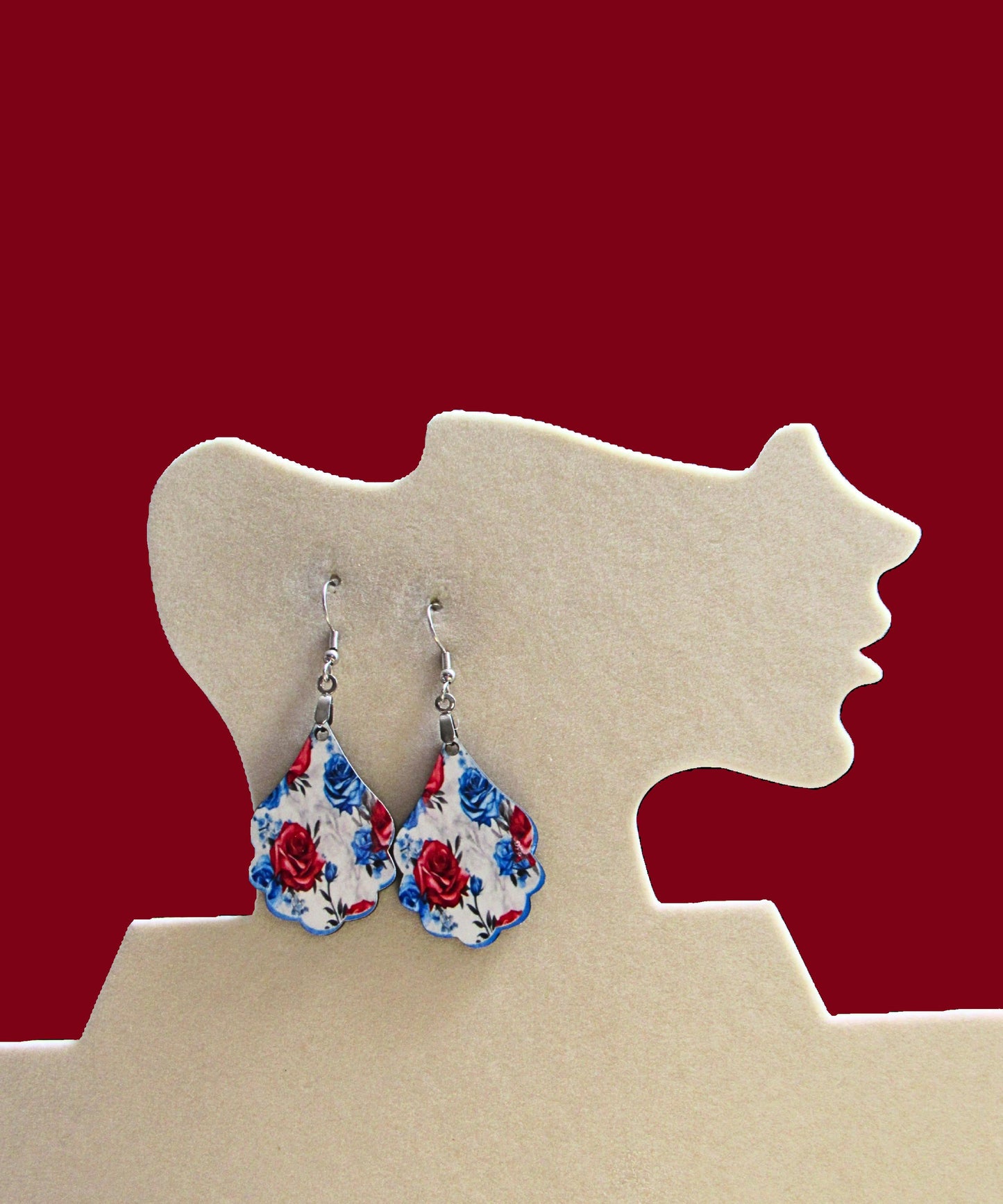 Fancy Teardrop Shaped Sublimated Earrings