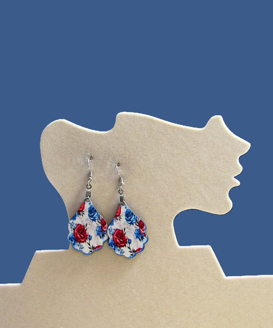Fancy Teardrop Shaped Sublimated Earrings