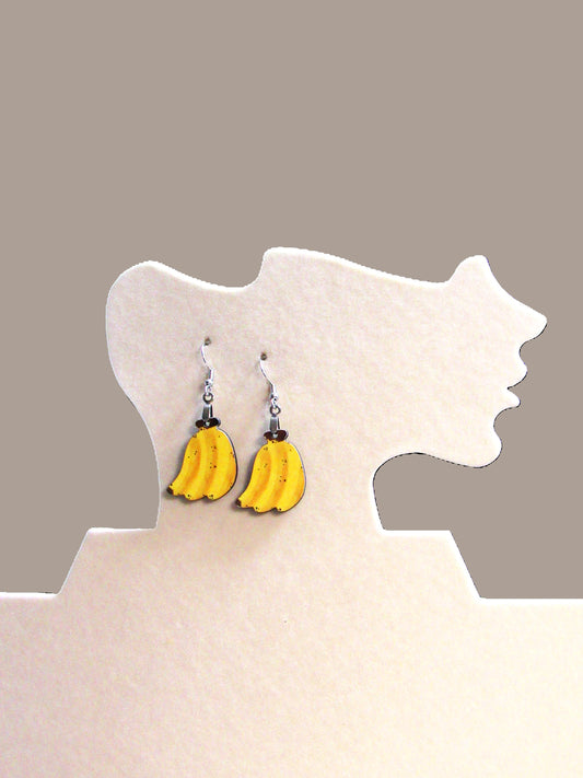 Banana Bunch Shaped Sublimated Earrings