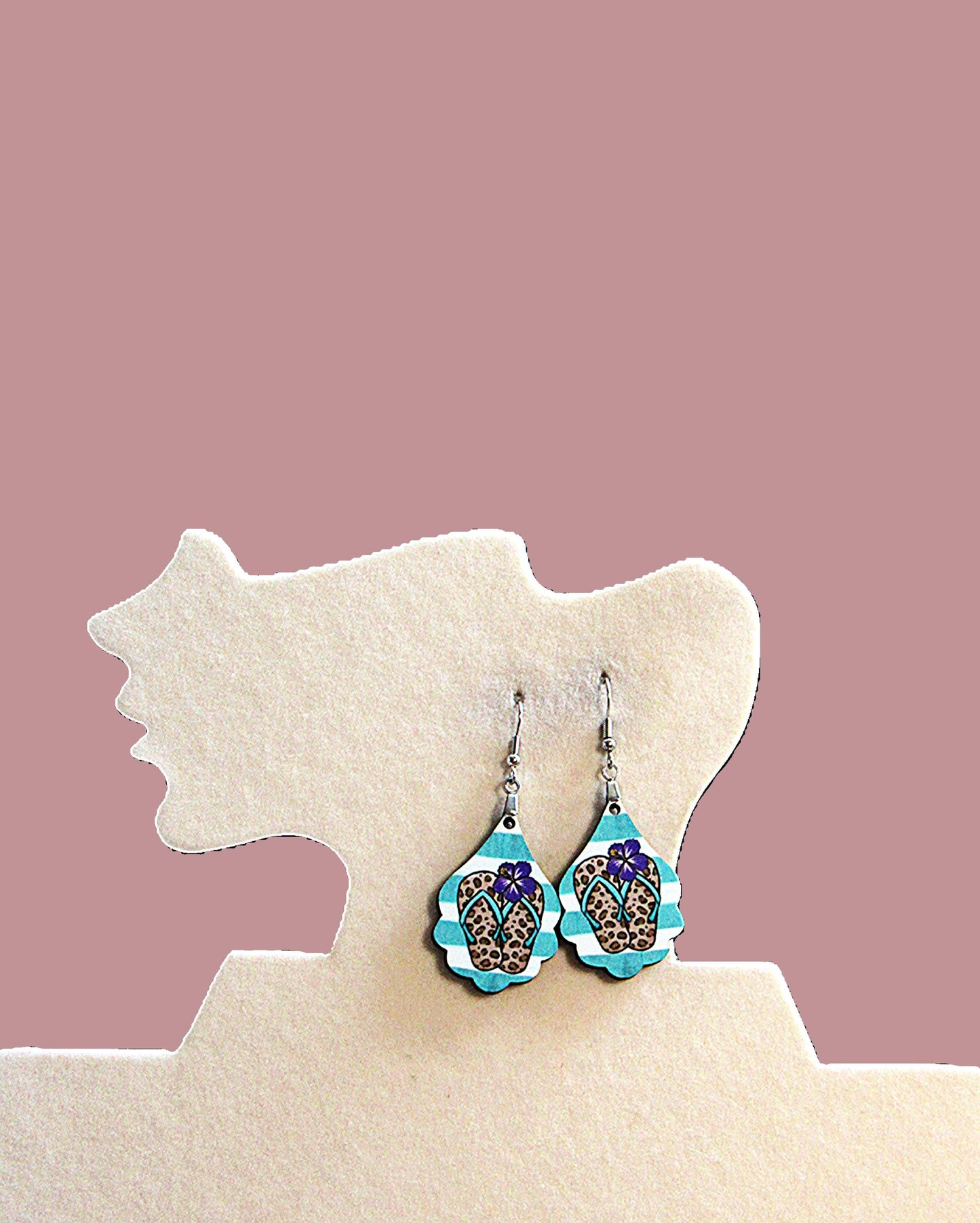Fancy Teardrop Shaped Sublimated Earrings