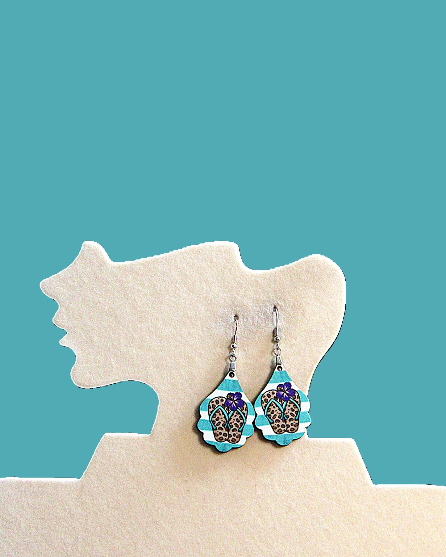 Fancy Teardrop Shaped Sublimated Earrings