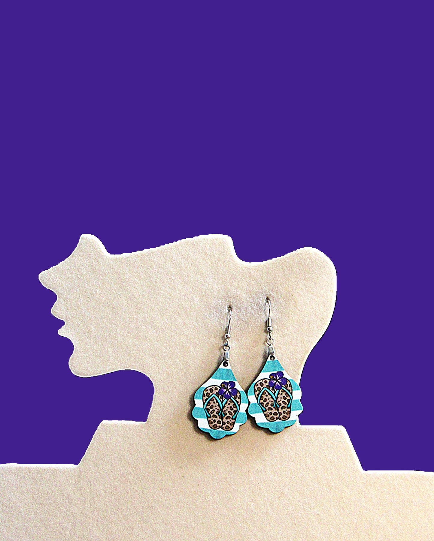Fancy Teardrop Shaped Sublimated Earrings