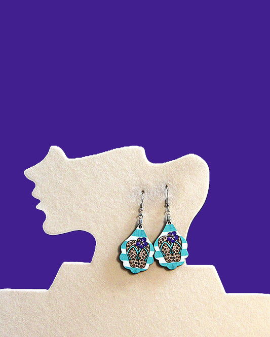 Fancy Teardrop Shaped Sublimated Earrings