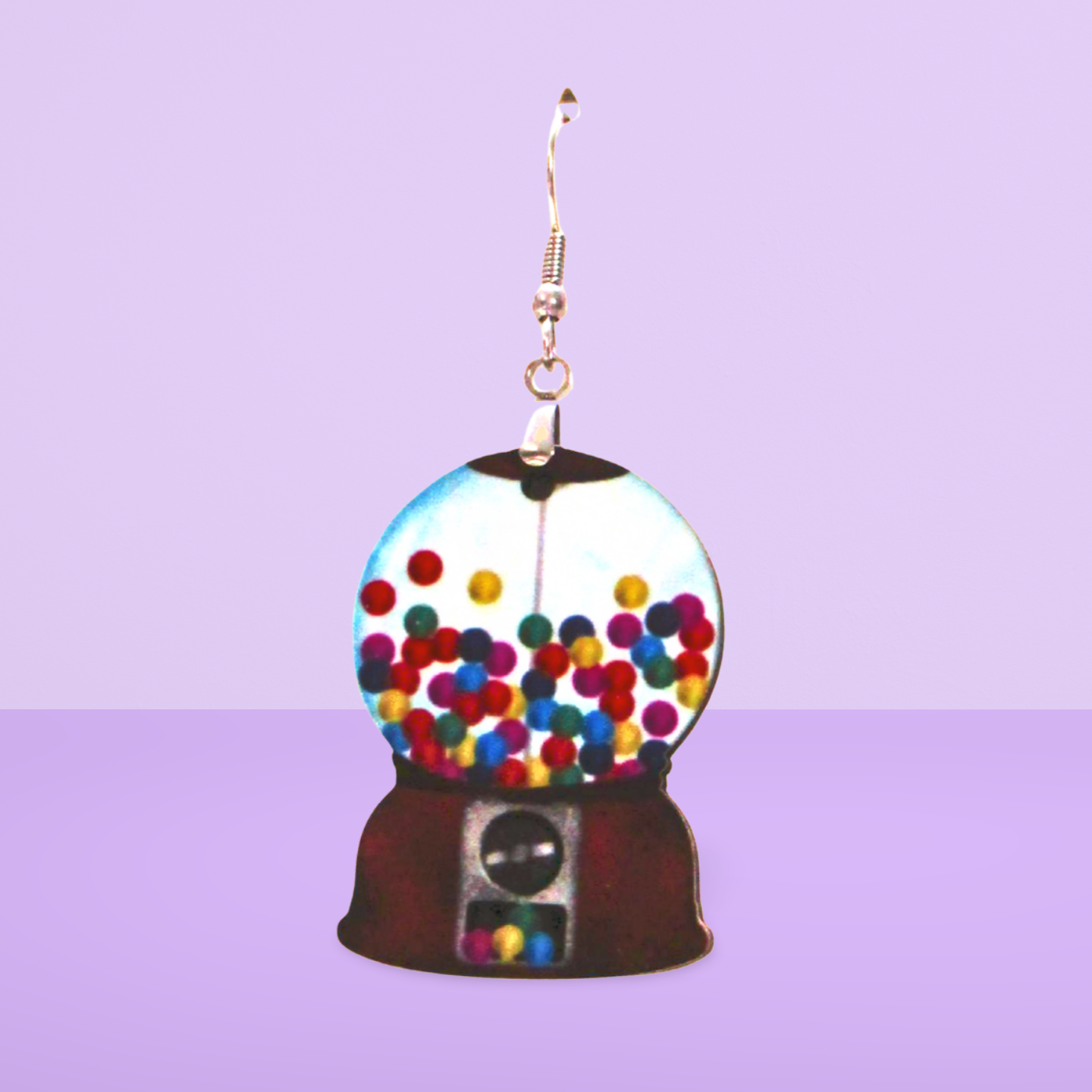 Snow Globe Shaped Sublimated Earrings