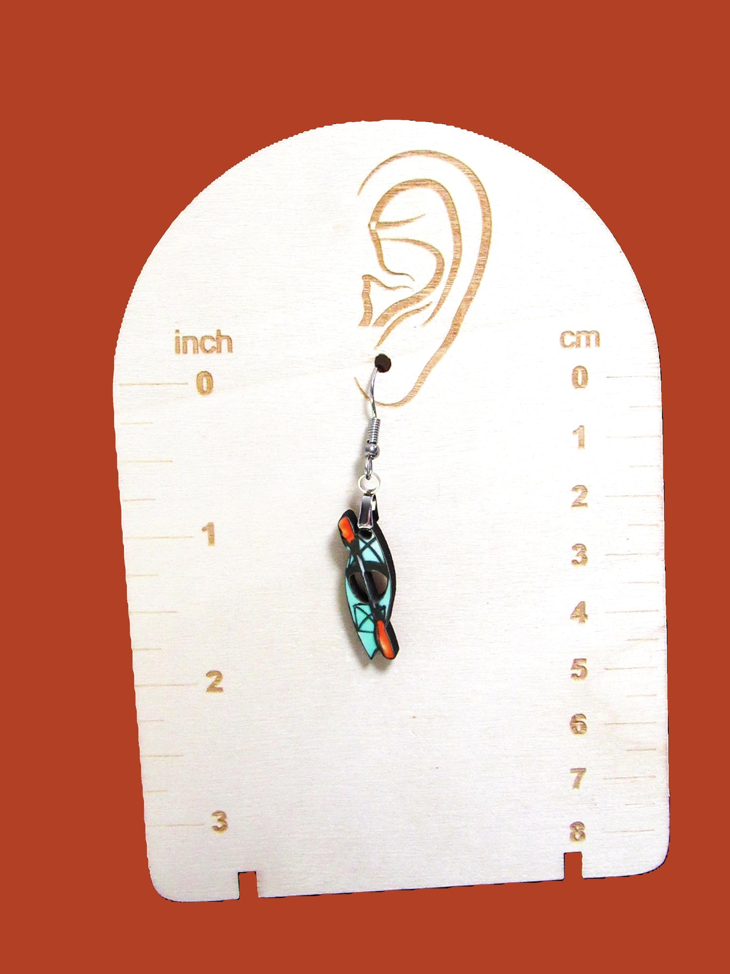 Kayak Shaped Sublimated Earrings