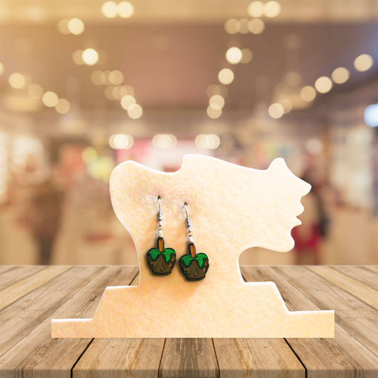 Candy Apple Shaped Sublimated Earrings