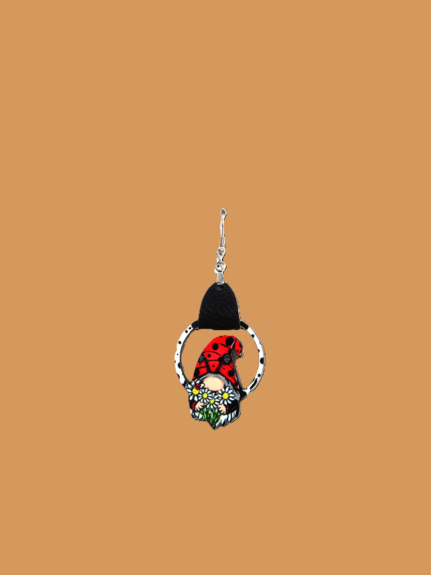 Round Gnome Shaped Sublimated Earrings