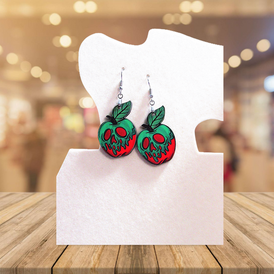 Apple Shaped Sublimated Earring 1.5 inch