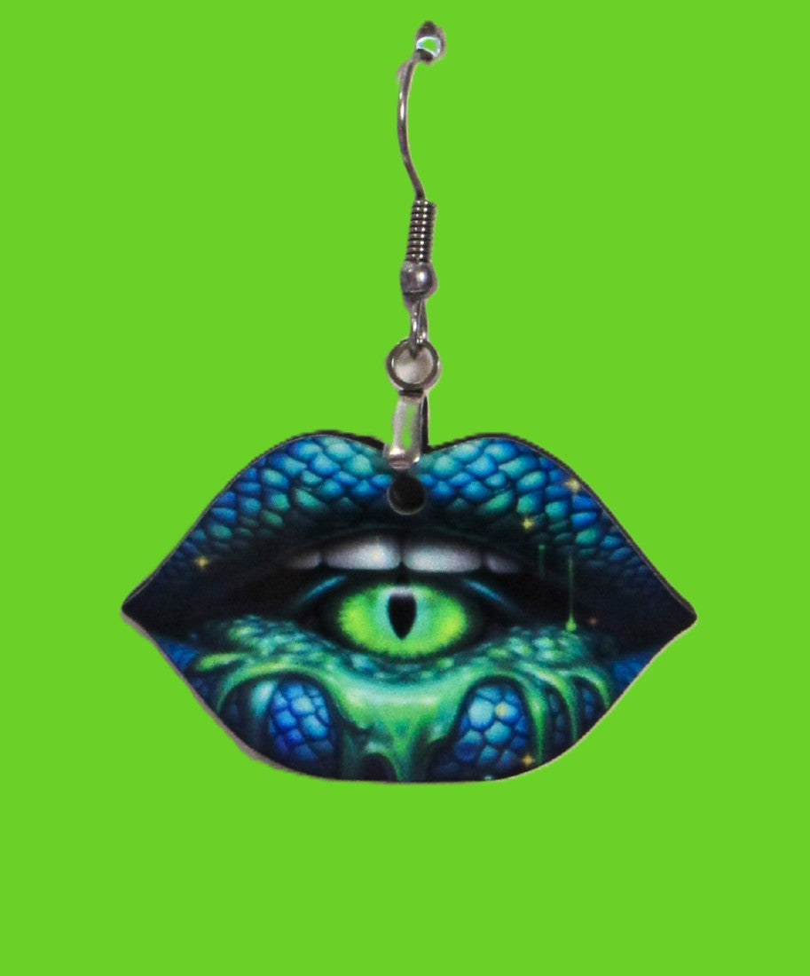 Lip Shaped Sublimated Earrings 1.5 inch