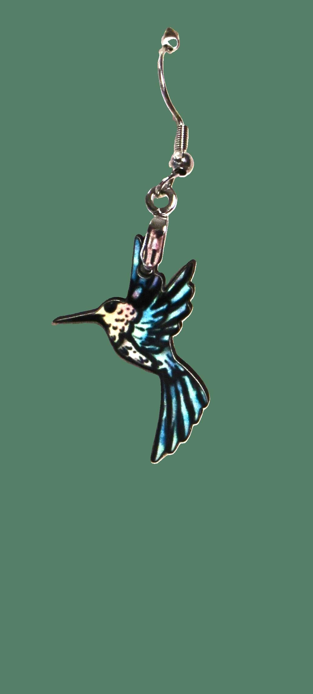 Hummingbird Shaped Sublimated Earrings