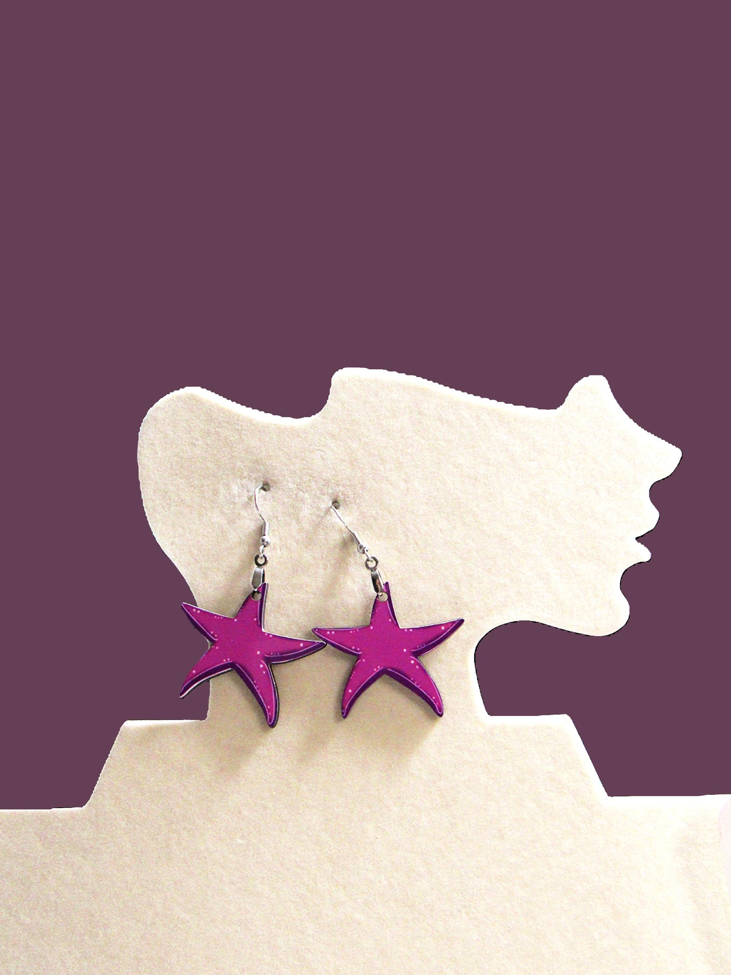 Starfish Shaped Sublimated Earrings