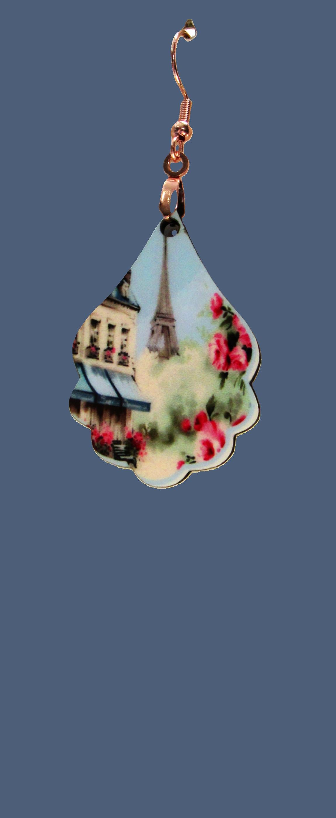 Fancy Teardrop Shaped Sublimated Earrings