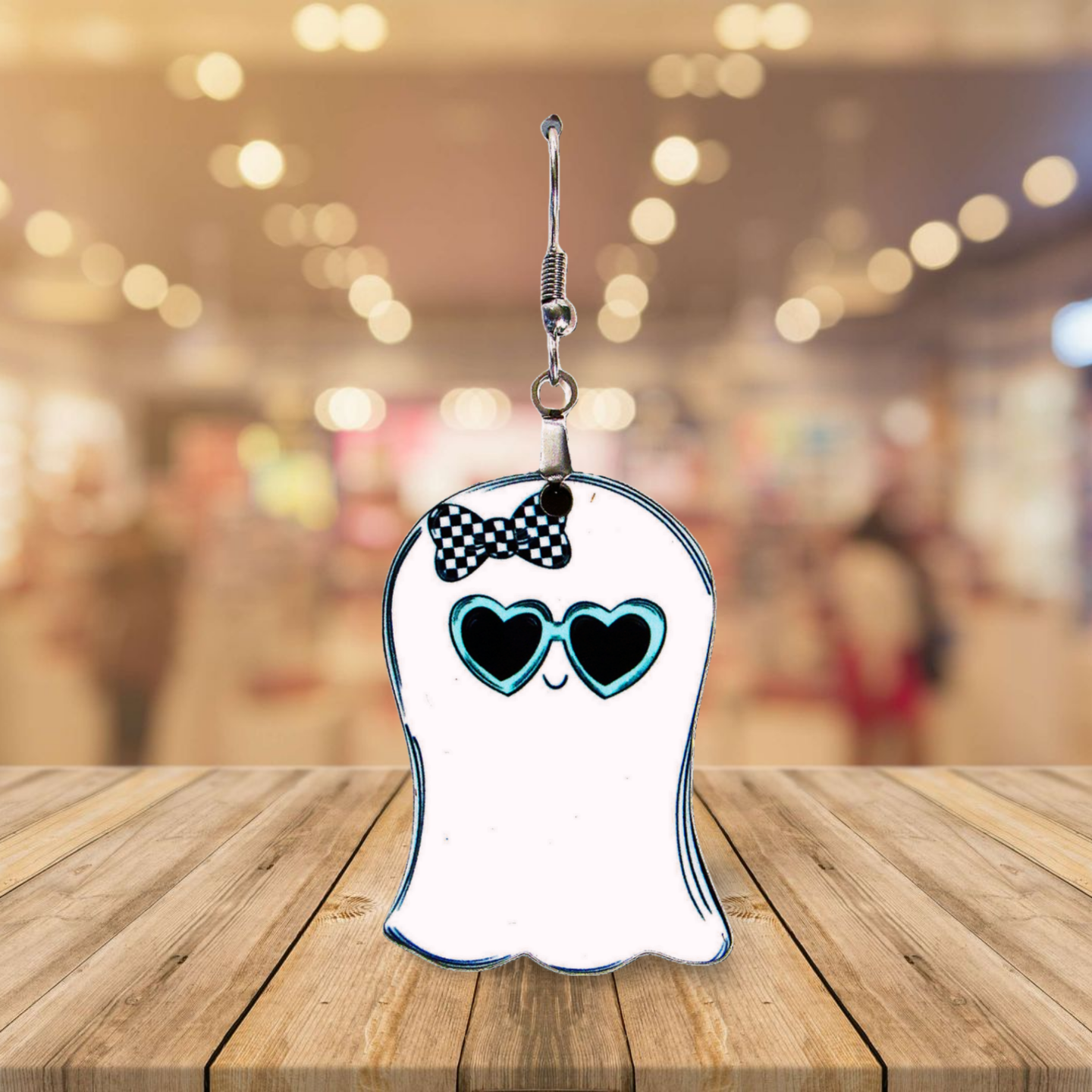 Ghost Shaped Sublimated Earring