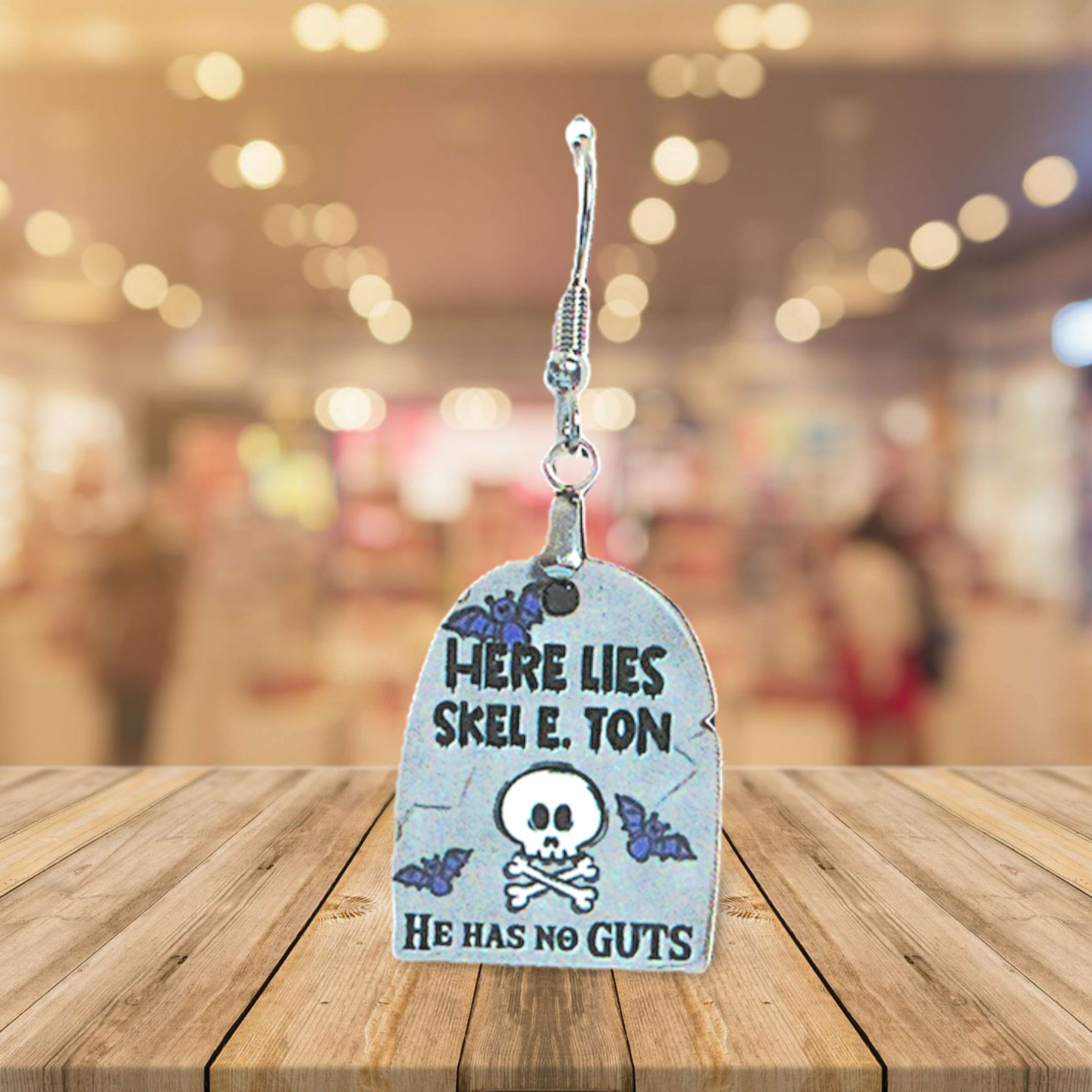 Grave Stone Shaped Sublimated Earrings 1 inch