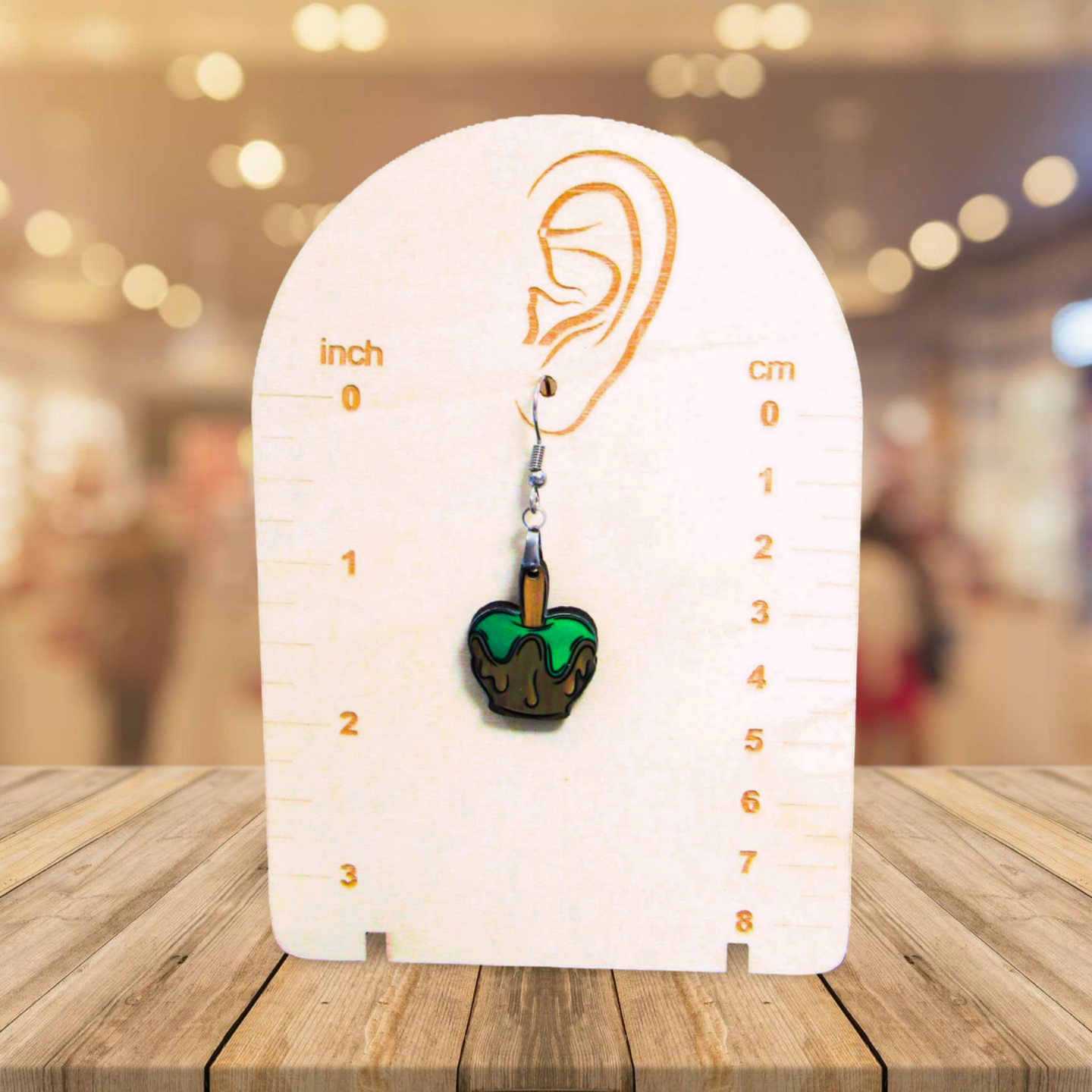 Candy Apple Shaped Sublimated Earrings