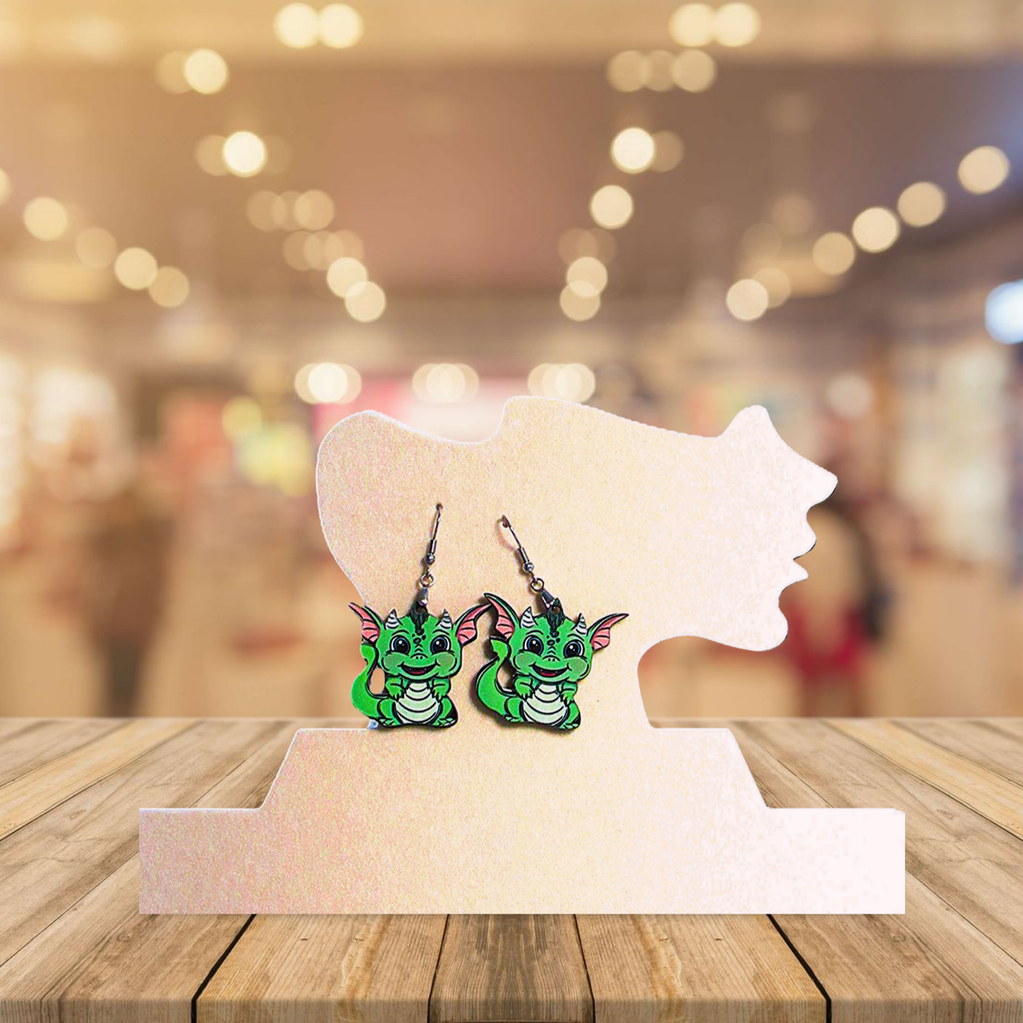 Dragon Shaped Sublimated Earrings 1.5 inch