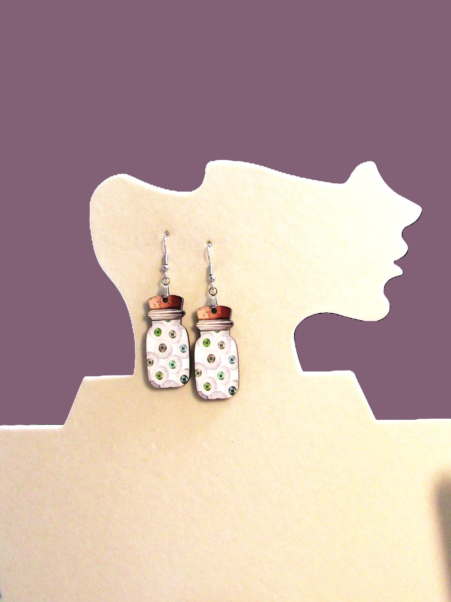 Vial Shaped Sublimated Earrings