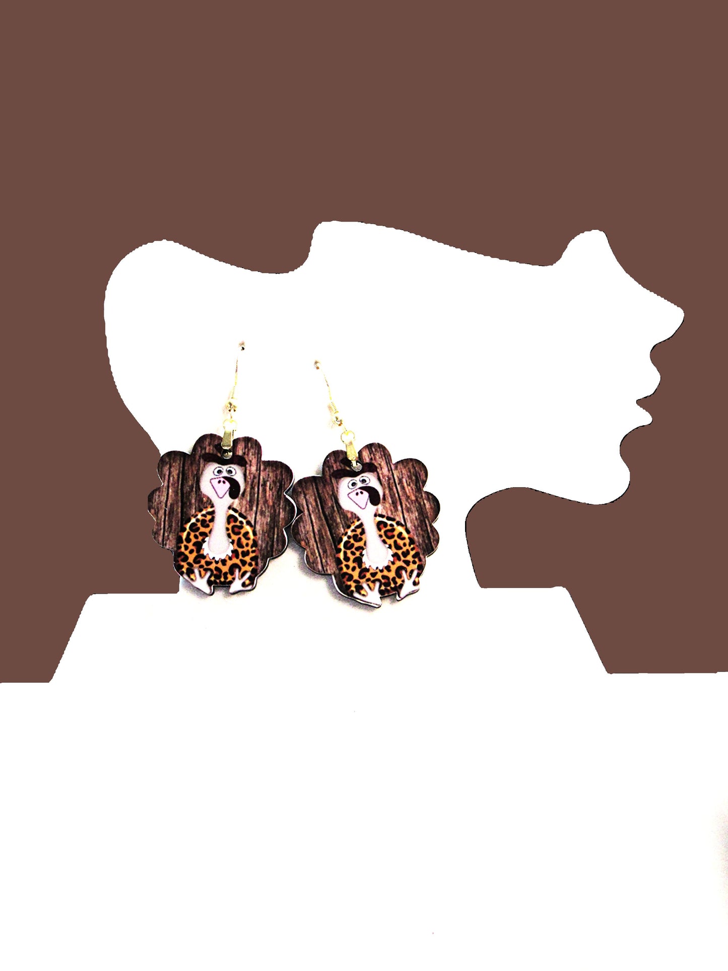 Turkey Shaped Sublimated Earrings