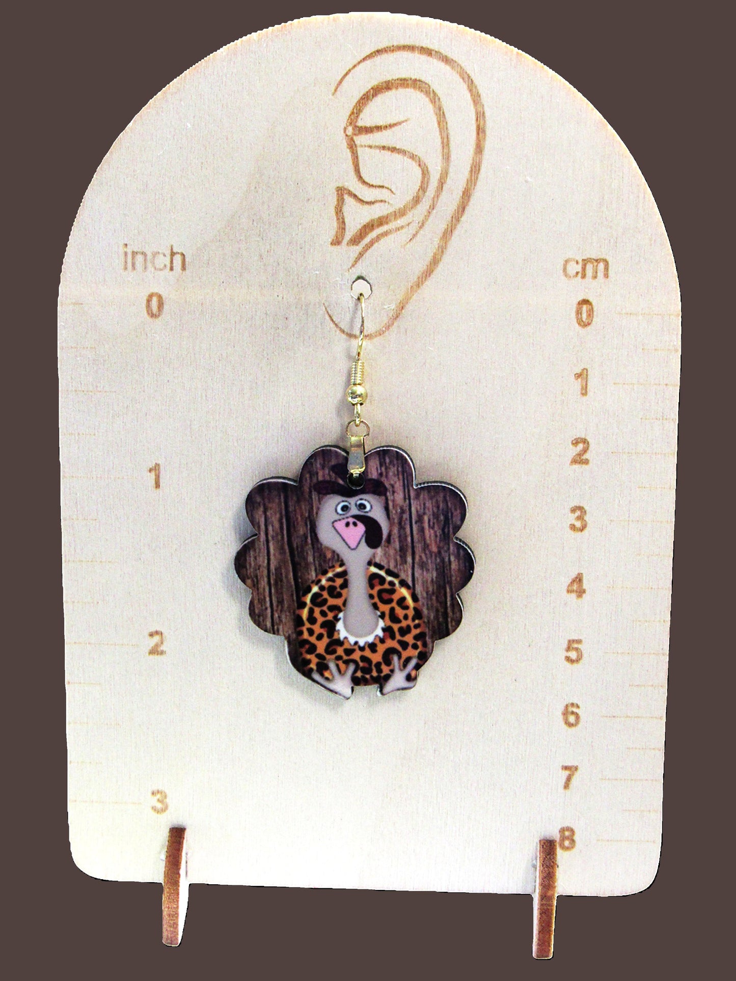 Turkey Shaped Sublimated Earrings