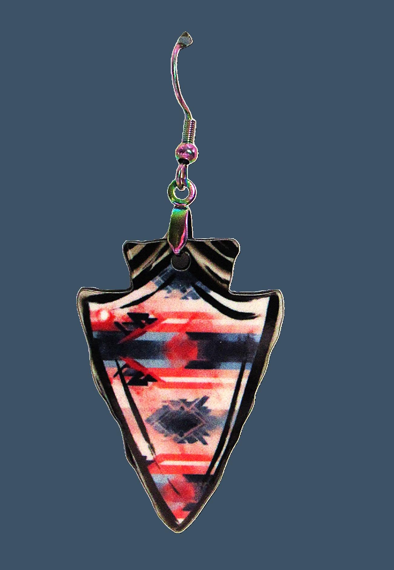 Arrow Head Shaped Sublimated Earrings