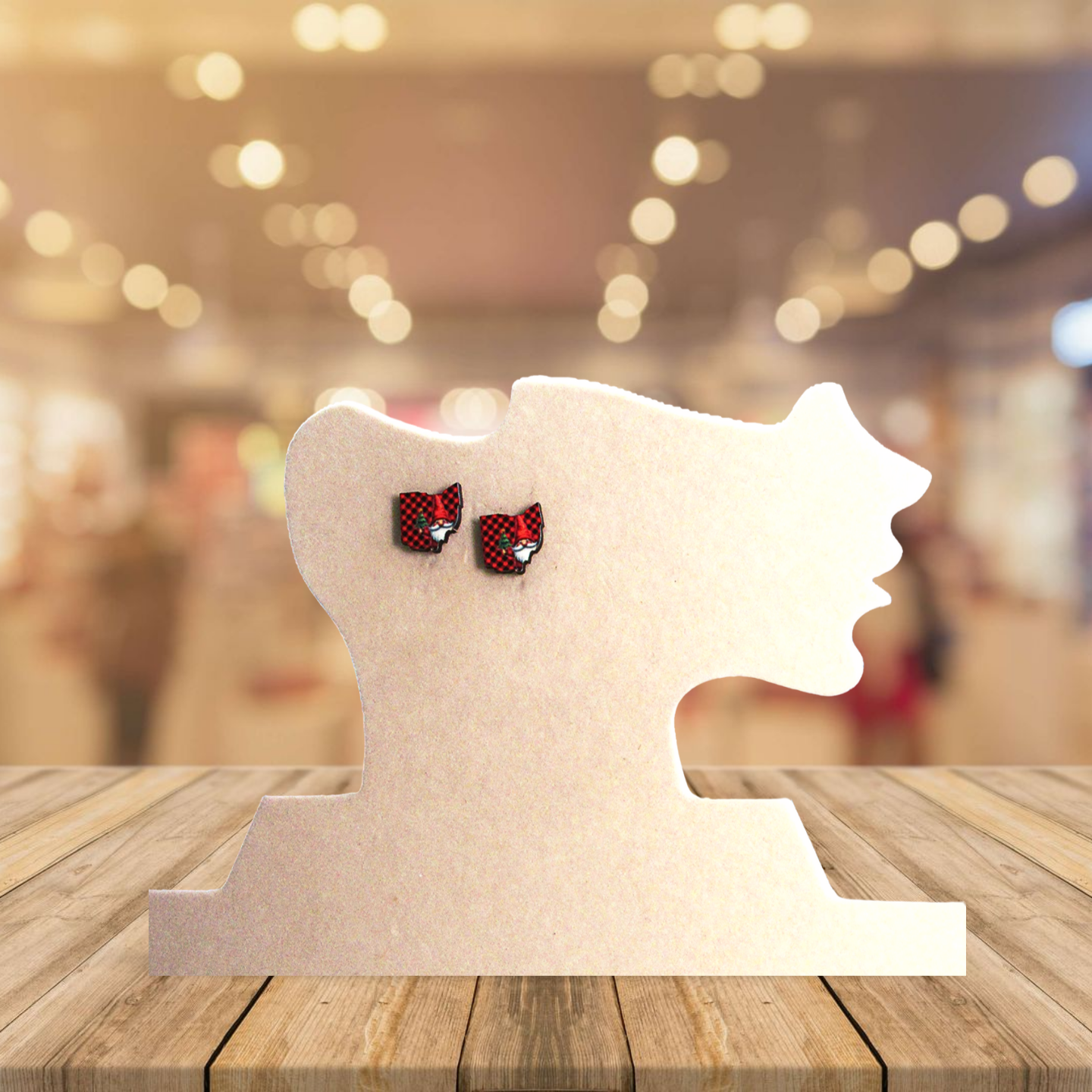 Ohio Shaped Sublimated Stud Earrings