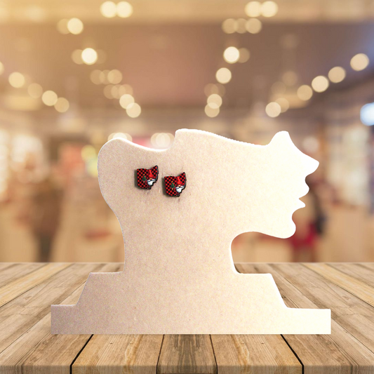 Ohio Shaped Sublimated Stud Earrings