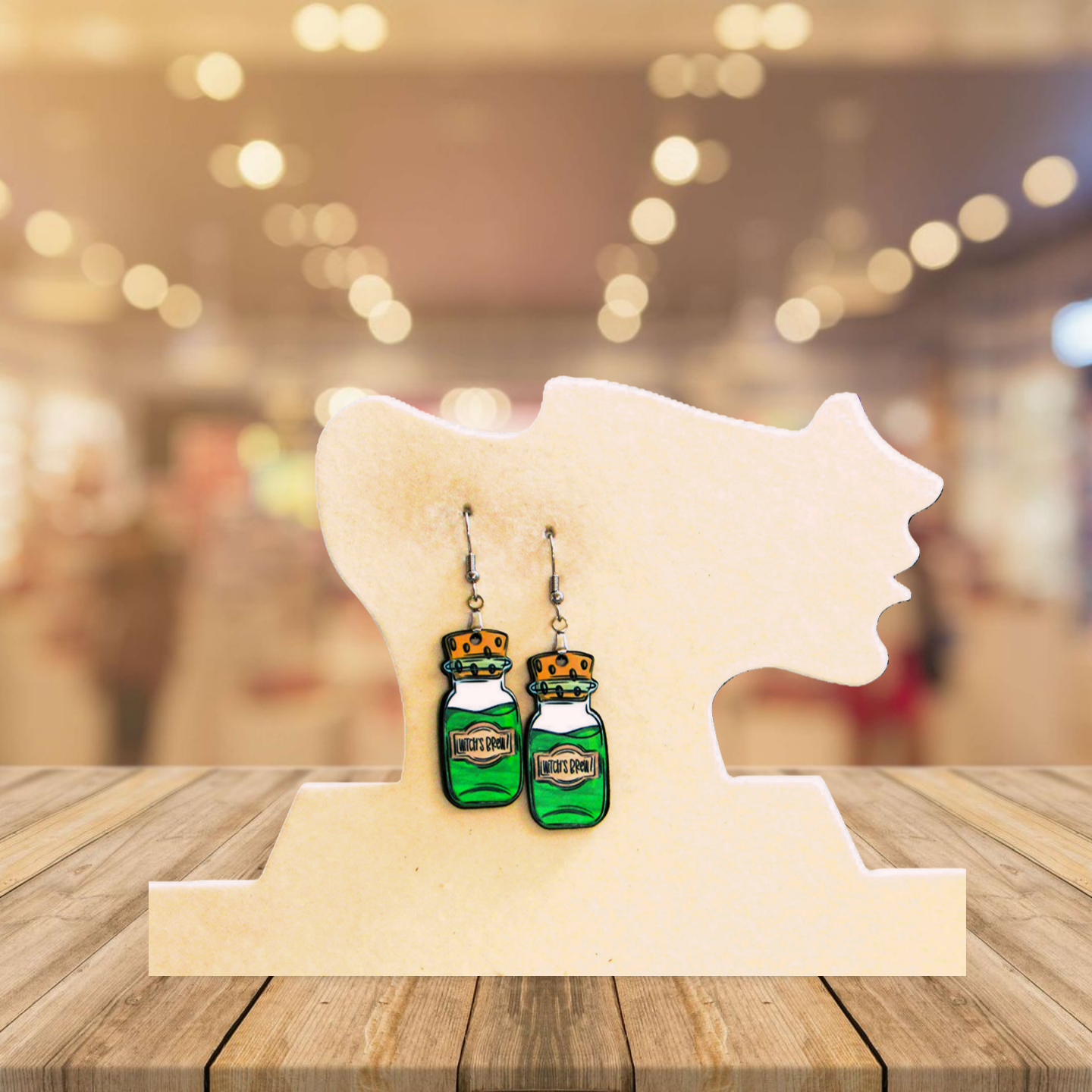 Vial Shaped Sublimated Earrings