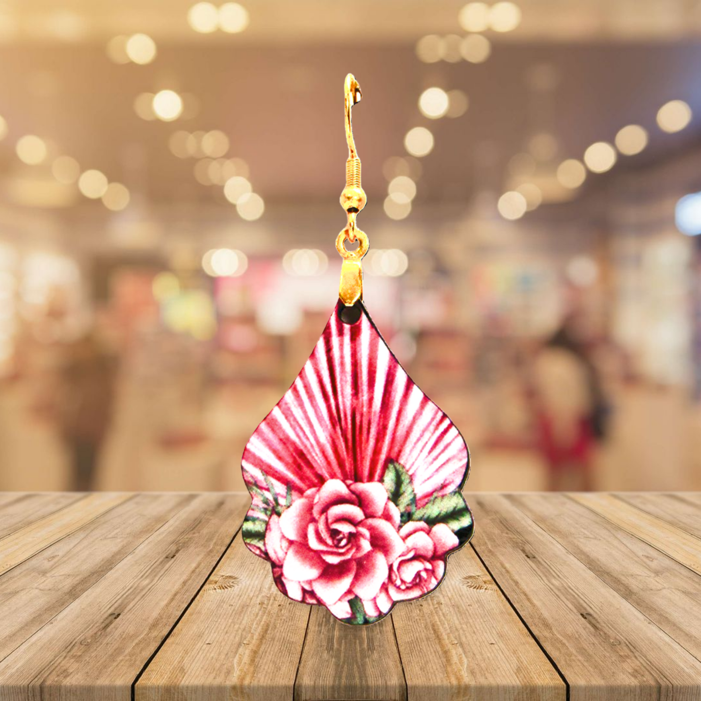 Fancy Teardrop Shaped Sublimated Earrings