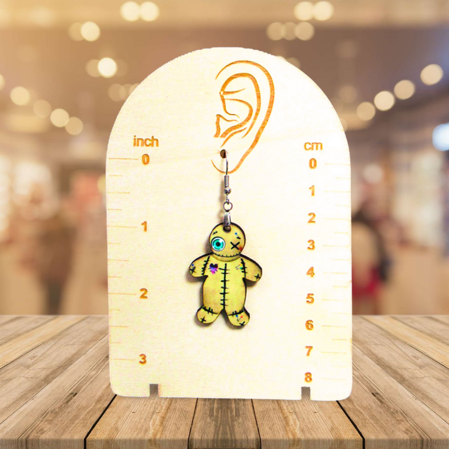 Fluffy Monster Shaped Sublimated Earrings