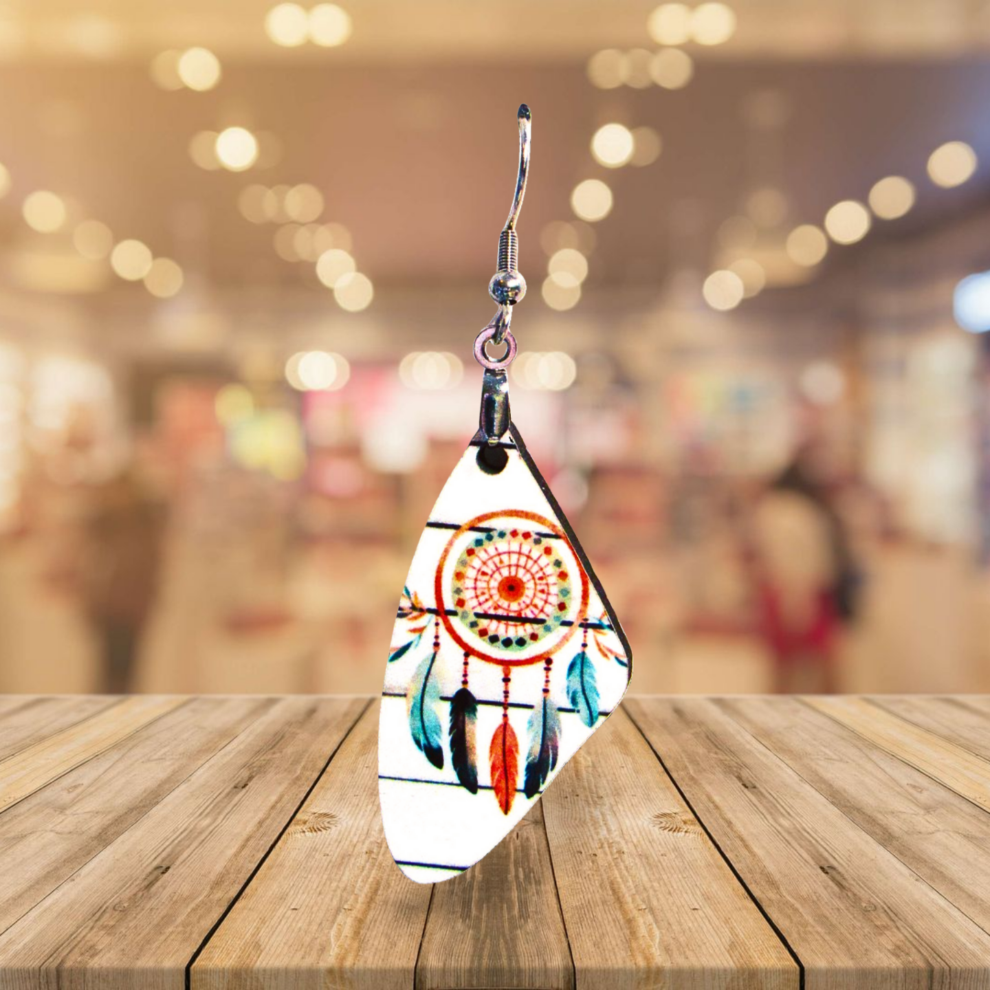 Wing Shaped Sublimated Earring